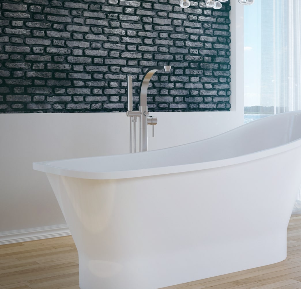 BATERIE CADA FREESTANDING DECCO CROM, SET INSTALARE IN PARDOSEALA INCLUS